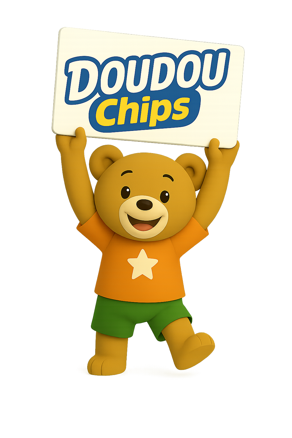 Doudou avec pancarte